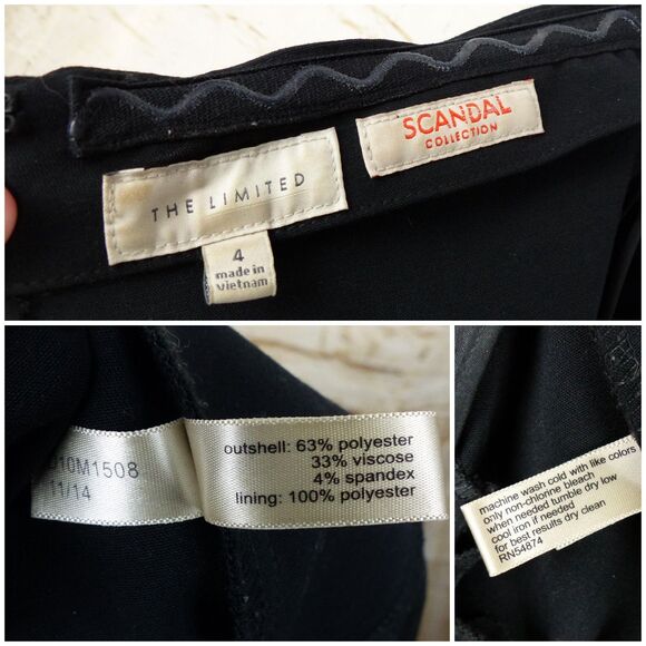 The Limited Scandal Collection Halter Jumpsuit Women 4 Black Wide Legs Altered - Picture 11 of 15